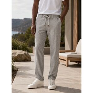 Eleventy Tapered Trousers Mens 32 Grey Wool Cashmere Melange Platinum Milano
